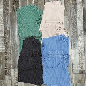 Lot of 4 Ribbed Loungewear Set in Multiple Colors